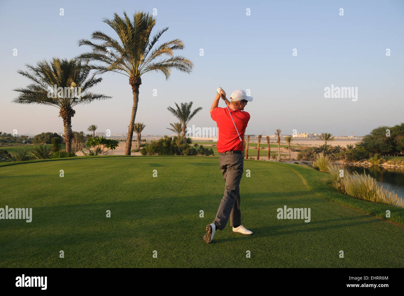 Doha Golf Club, Doha, Qatar. Middle East Stock Photo