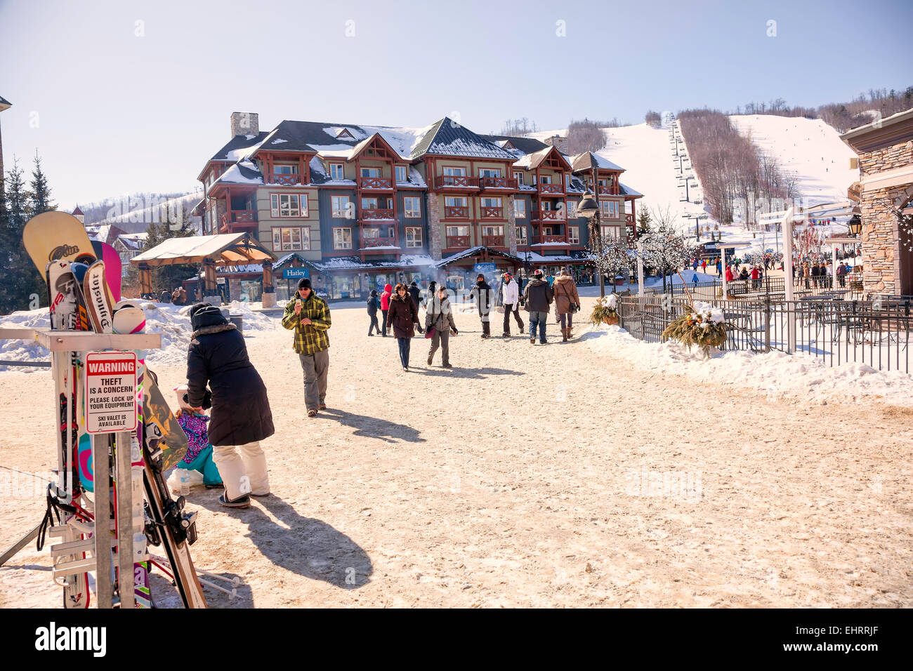 Alpine Ski Resort in Canada, Ontario;Collingwood;Blue Mountains Stock