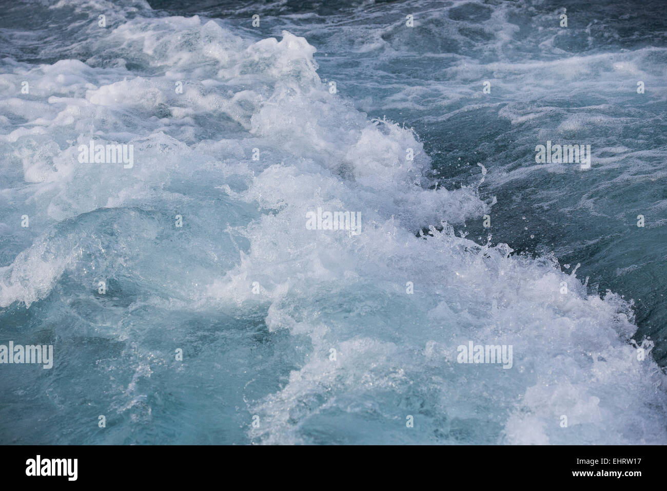 White water from a rushing river. Stock Photo