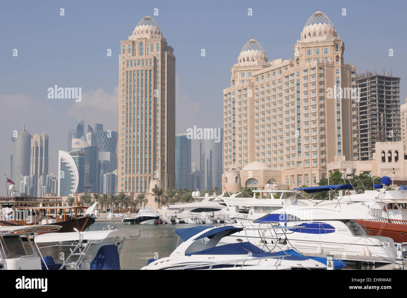 Four Seasons Hotel, West Bay, Doha, Qatar. Middle East. Stock Photo