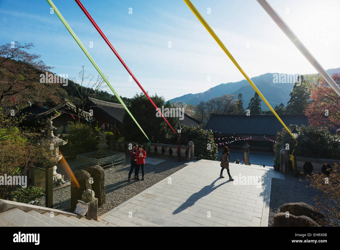 Asia, Republic of Korea, South Korea, Gyeongsangnam-do, Jirisan National Park, Ssanggyesa buddhist temple Stock Photo