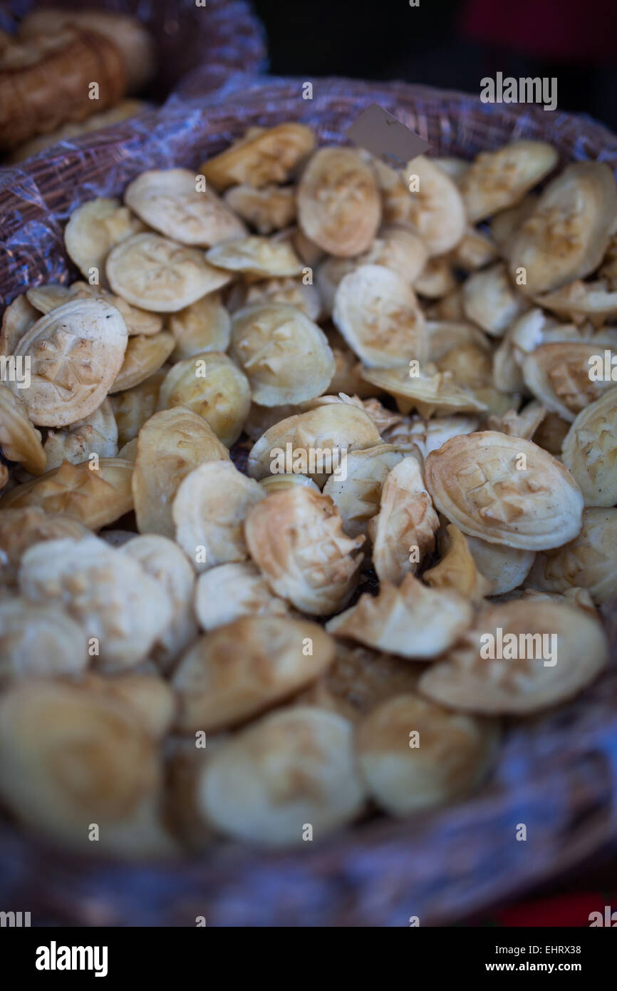 Bowl containing marine molluscs Stock Photo