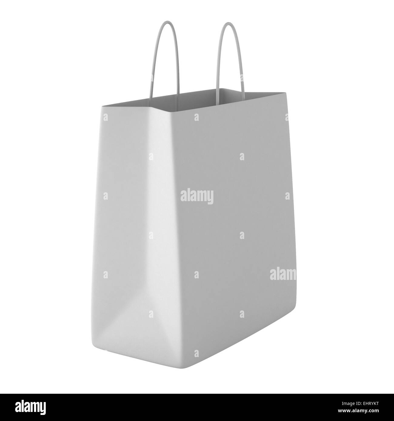 3d render of white shopping bag Stock Photo - Alamy