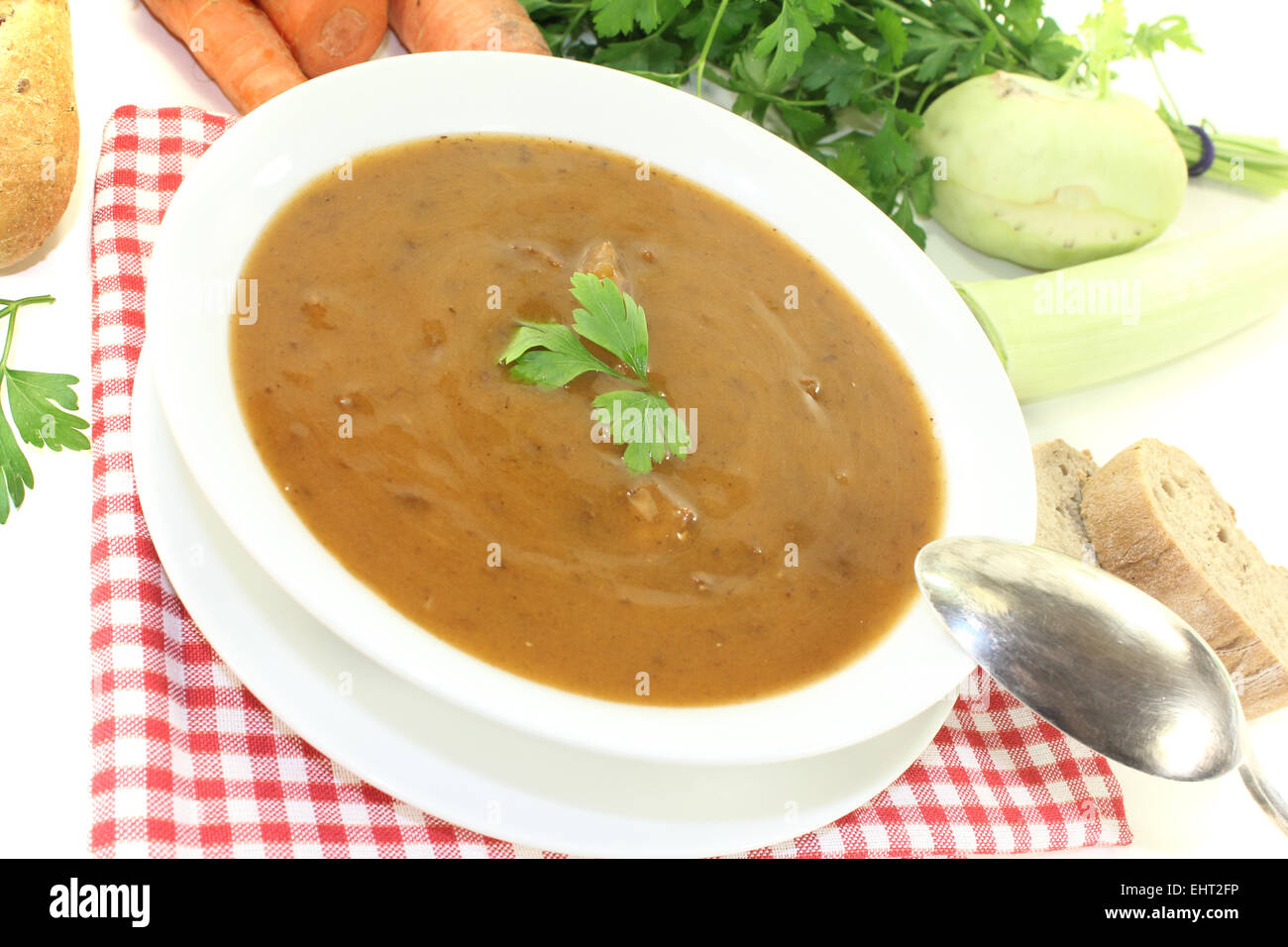 oxtail soup with beef Stock Photo
