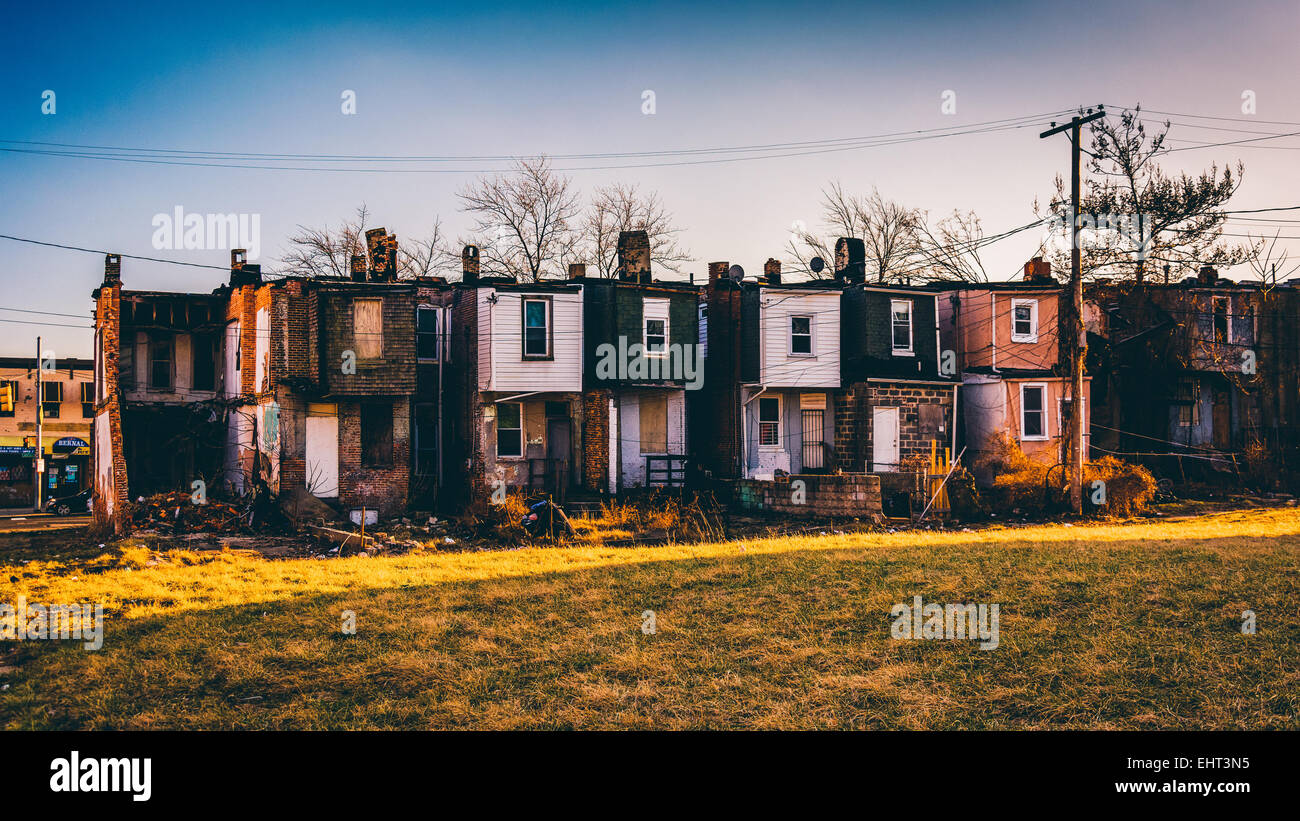 Abandoned row houses in Baltimore, Maryland Stock Photo Alamy