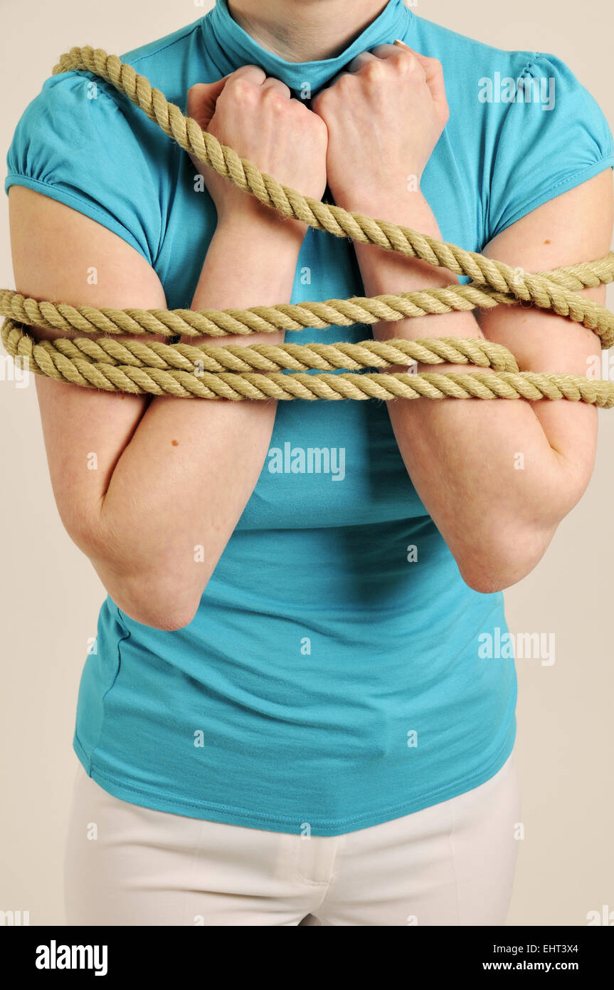 arms are tied vertical Stock Photo