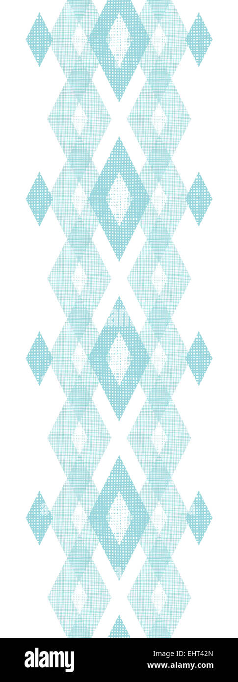 Pastel blue fabric ikat diamond vertical seamless pattern background ...