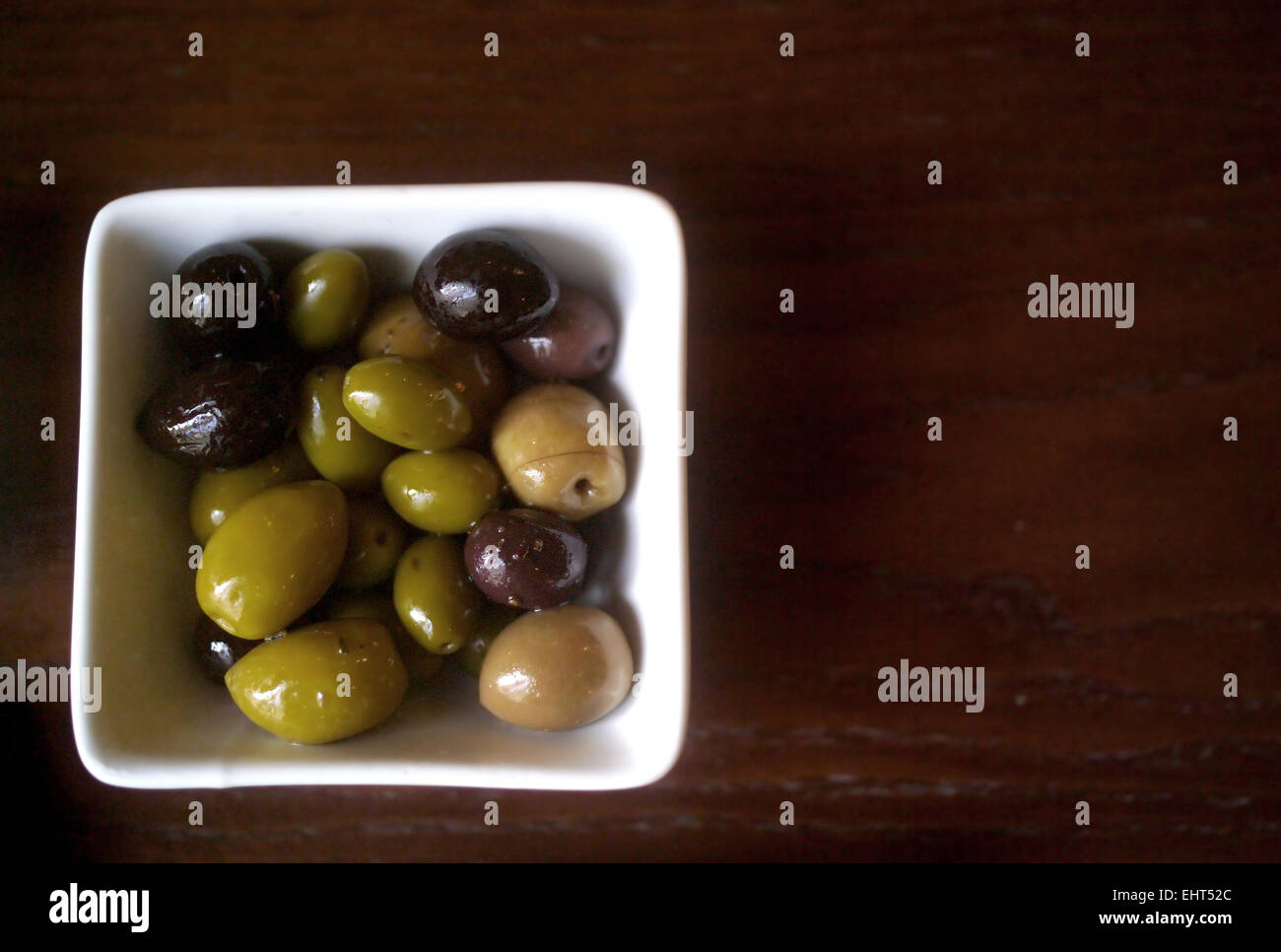 Bowl of olives in a restaurant Stock Photo Alamy