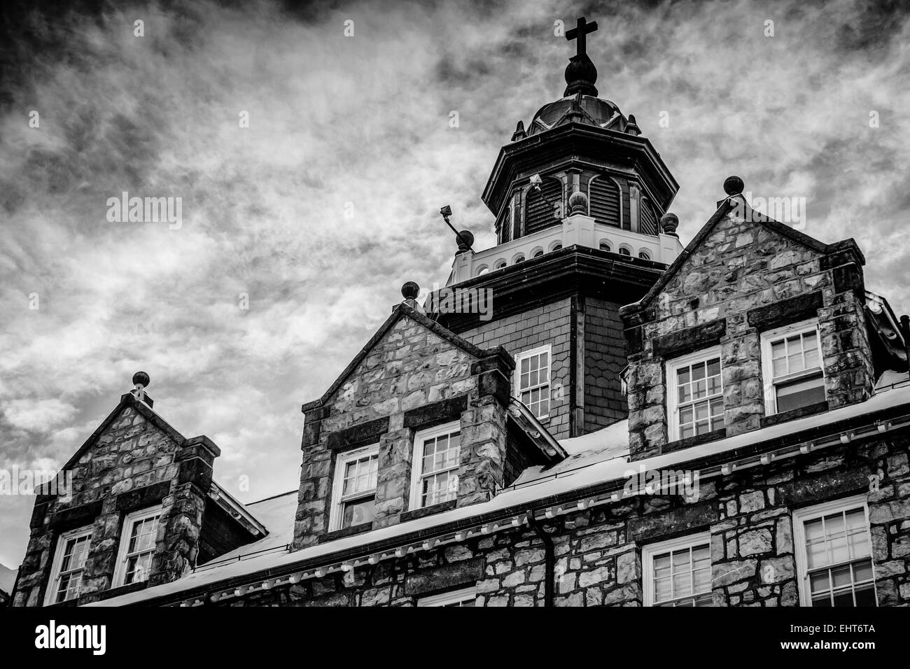Architectural details of the seminary at Mount Saint Mary's University