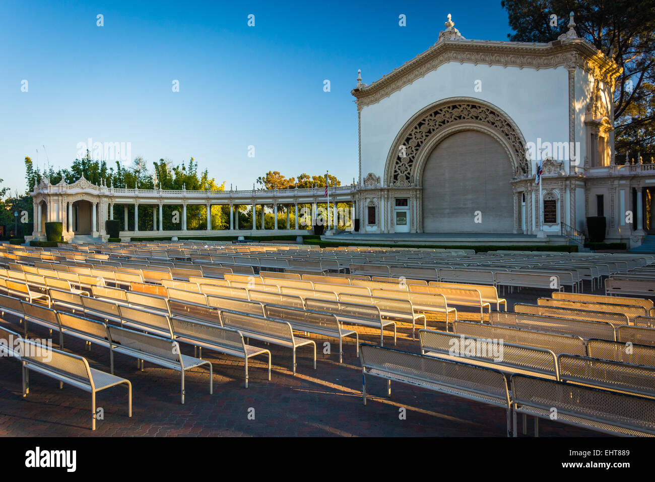 Spreckels Organ Pavillion, in Balboa Park, San Diego, California Stock