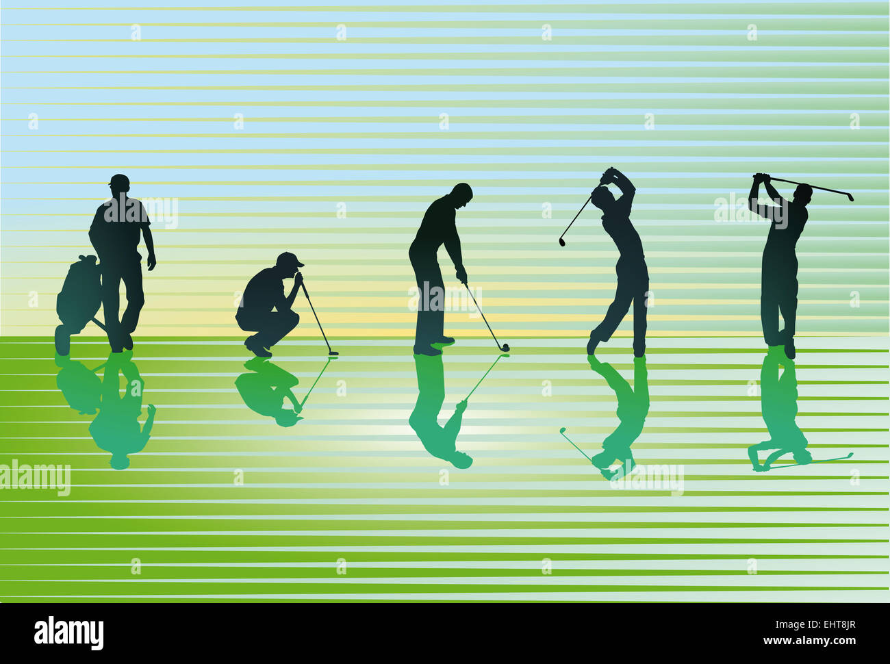 green golf course Stock Photo