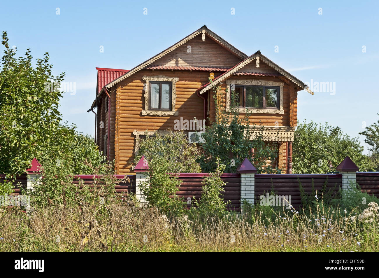 Beautiful wooden house Stock Photo Alamy