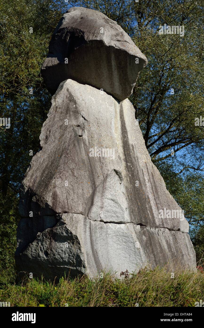 large stone sculpture Stock Photo
