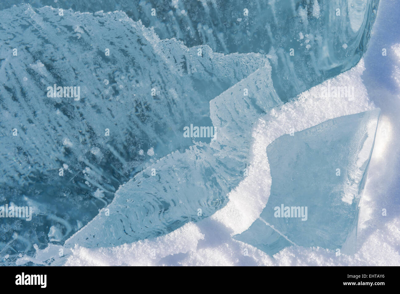 sheet of ice, Lapland, Sweden Stock Photo