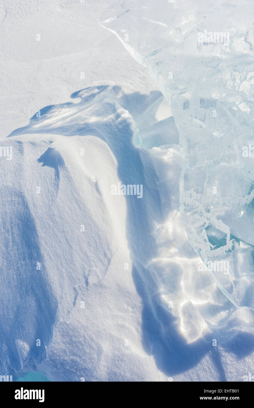 sheet of ice, Lapland, Sweden Stock Photo