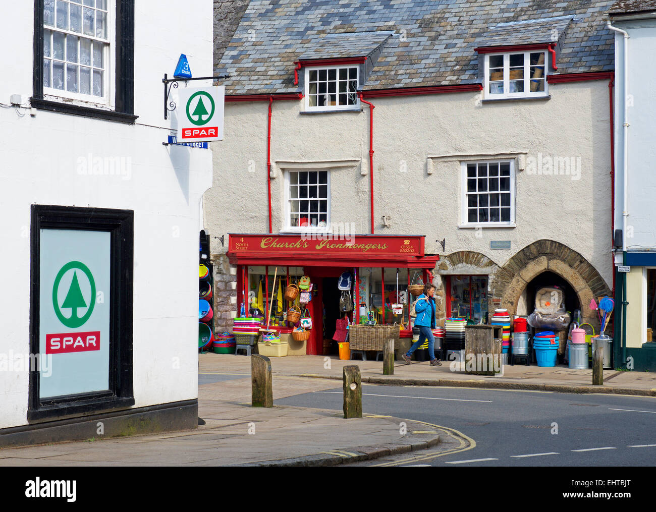 Street in Ashburton, Devon, England UK Stock Photo Alamy