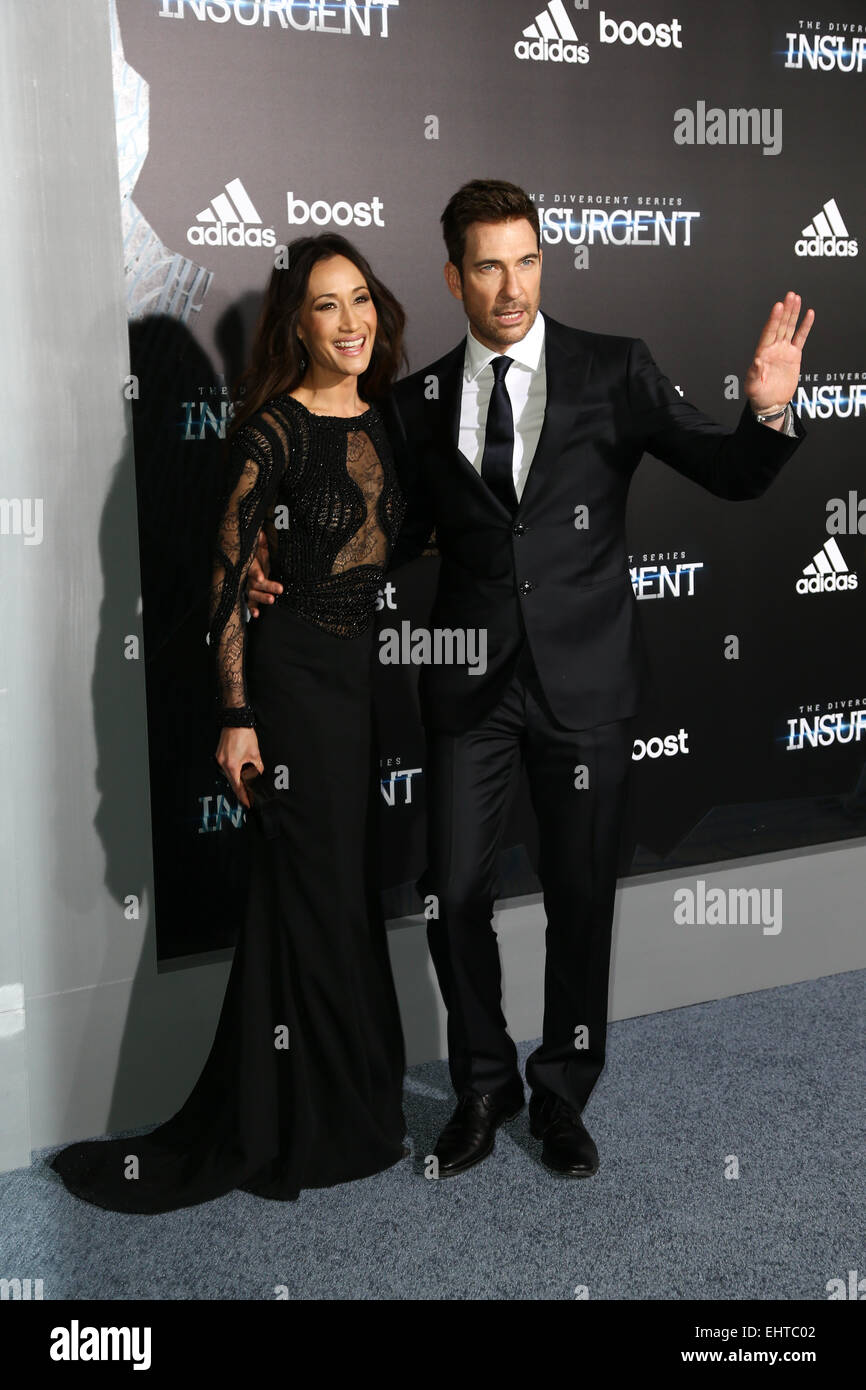 New York, USA. 16th March, 2015. Actors Maggie Q (L) and Dylan McDermott attend the U.S. premiere of 'The Divergent Series: Insurgent' at the Ziegfeld Theatre on March 16, 2015 in New York City. Credit:  Debby Wong/Alamy Live News Stock Photo