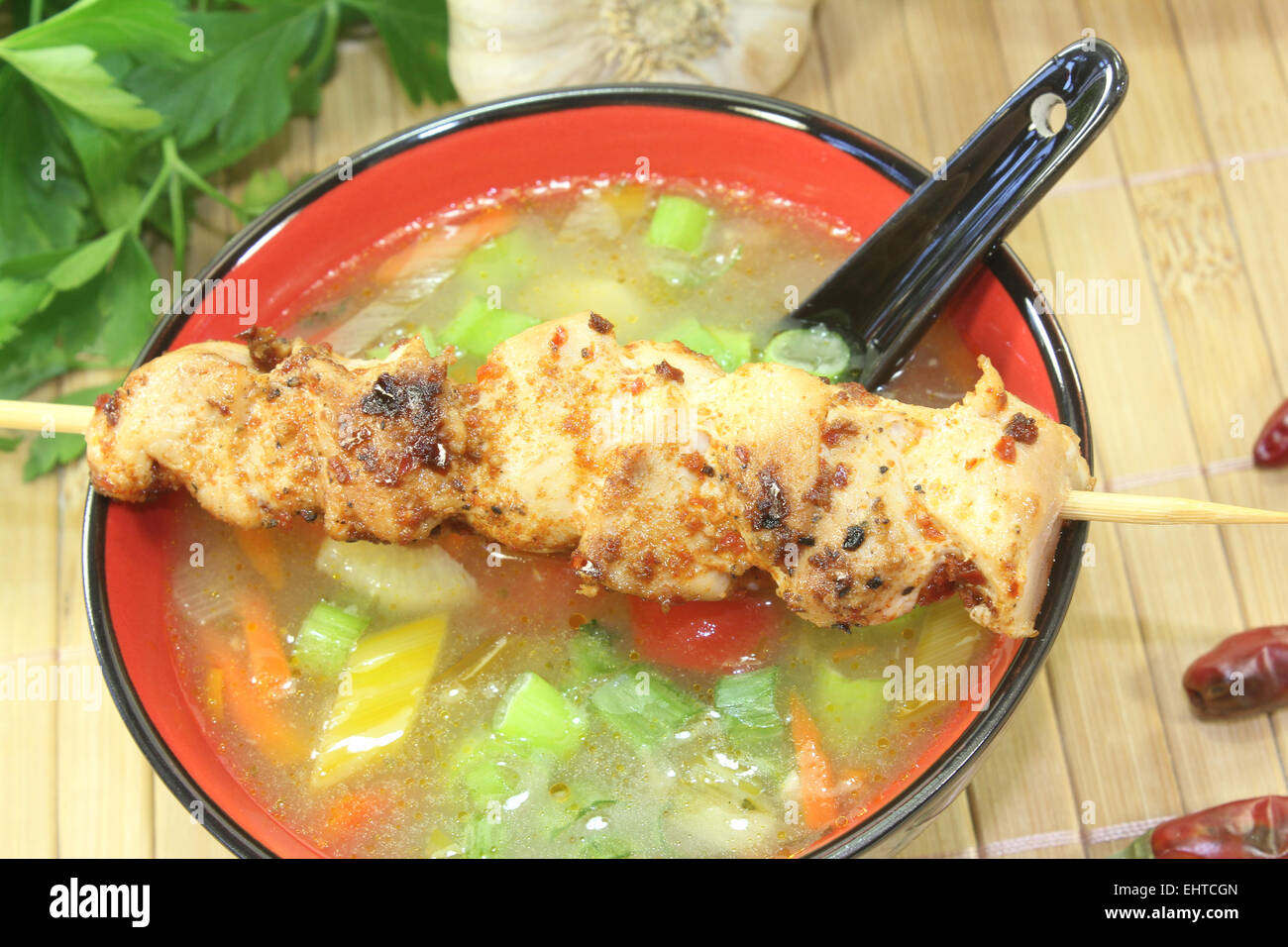 fresh Asian chicken consomme Stock Photo Alamy