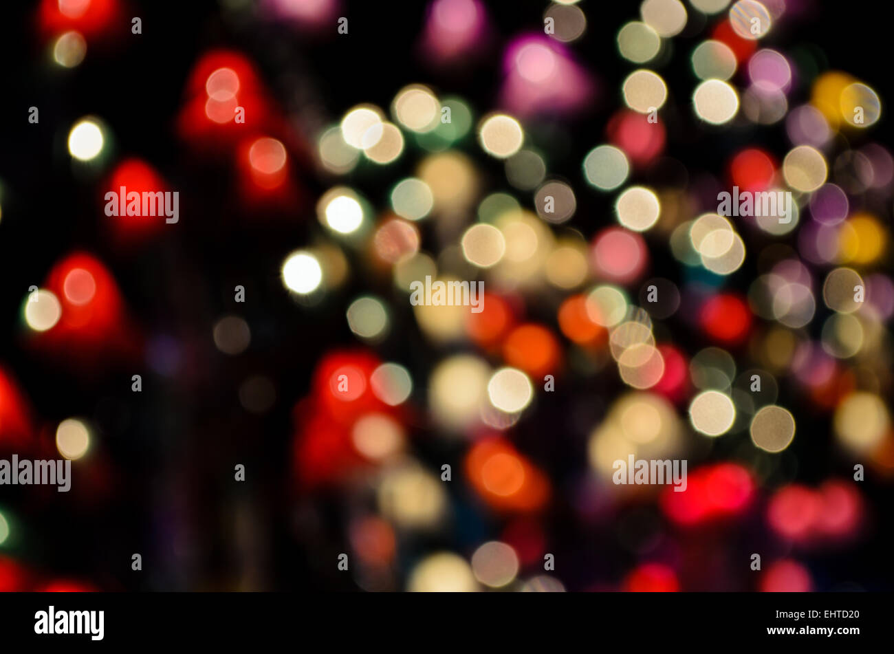 Abstract bokeh blur lights color background Stock Photo