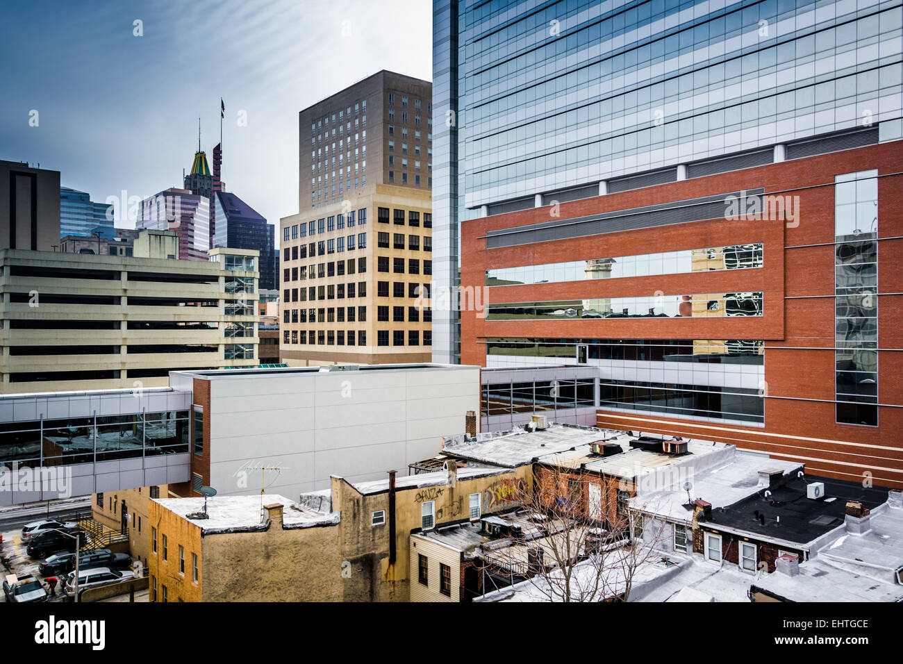 Cluster of buildings in downtown Baltimore, Maryland Stock Photo Alamy