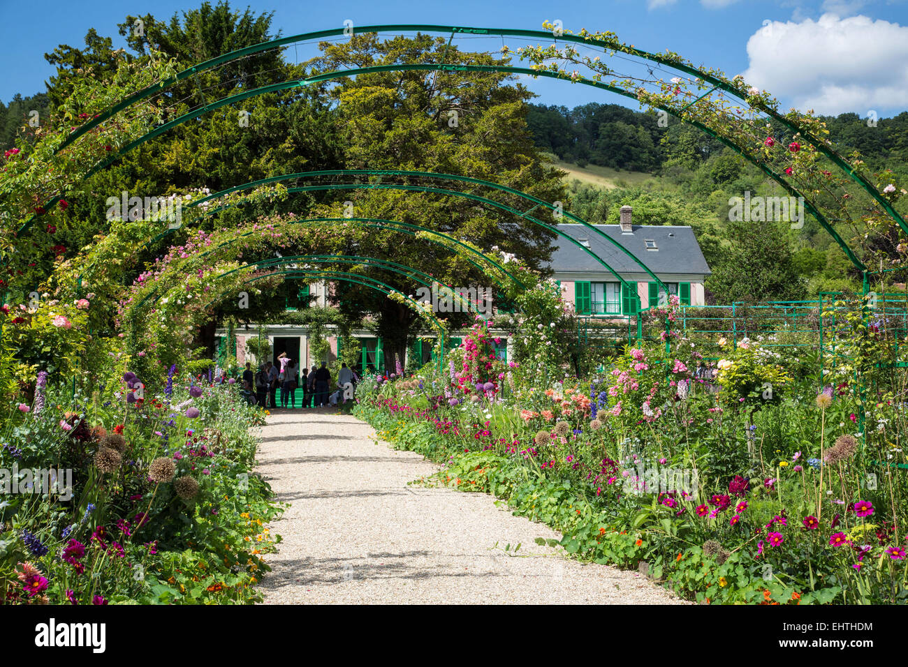 CLAUDE MONET'S HOUSE IN GIVERNY, EURE (27), UPPER NORMANDY, FRANCE Stock Photo