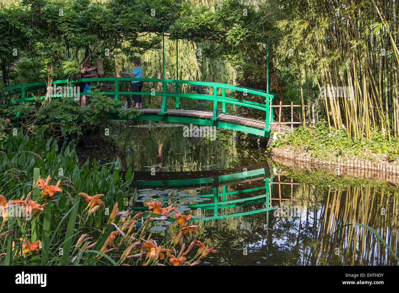 CLAUDE MONET'S HOUSE IN GIVERNY, EURE (27), UPPER NORMANDY, FRANCE Stock Photo