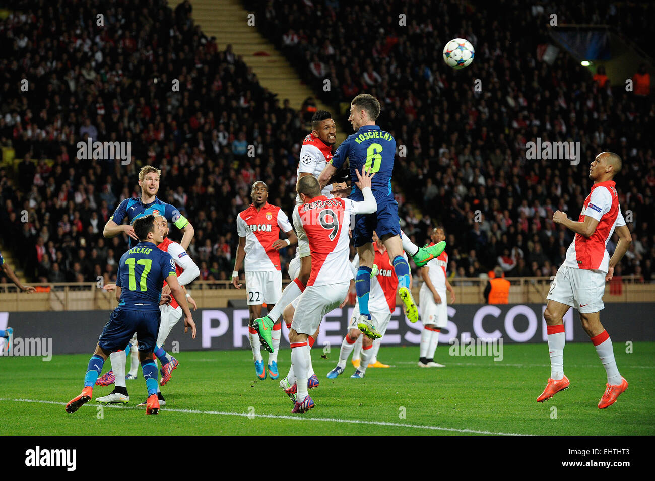 Monaco, France. 17th Mar, 2015. Champions League Football. AS Monaco