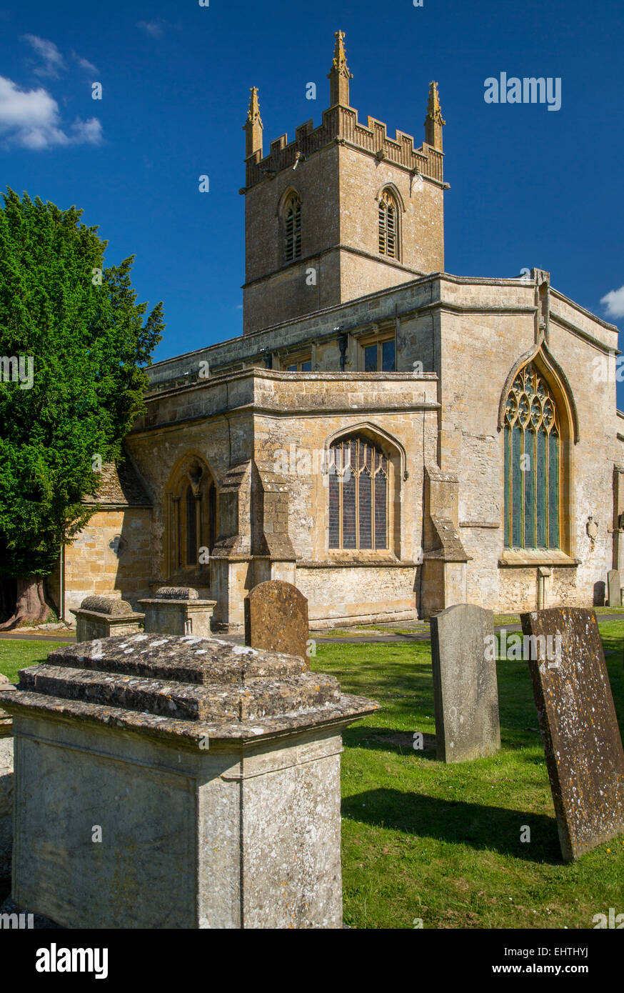 Saint Edward Parish Church, Stow on the Wold, the Cotswolds, Gloucestershire, England, UK Stock Photo
