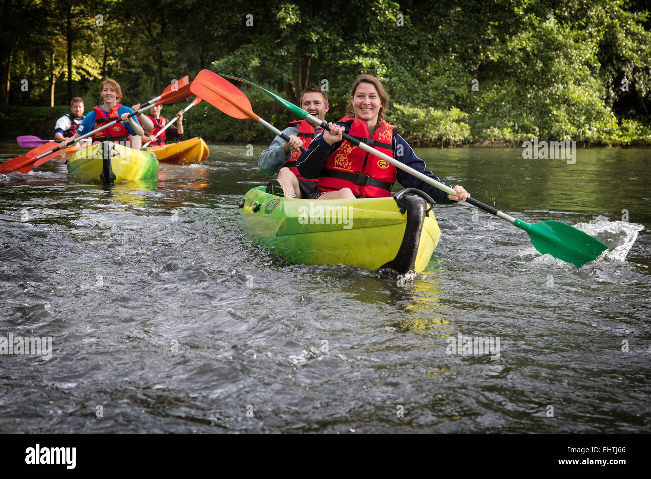 CANOEKAYAKING IN THE EURE (27), FRANCE Stock Photo Alamy