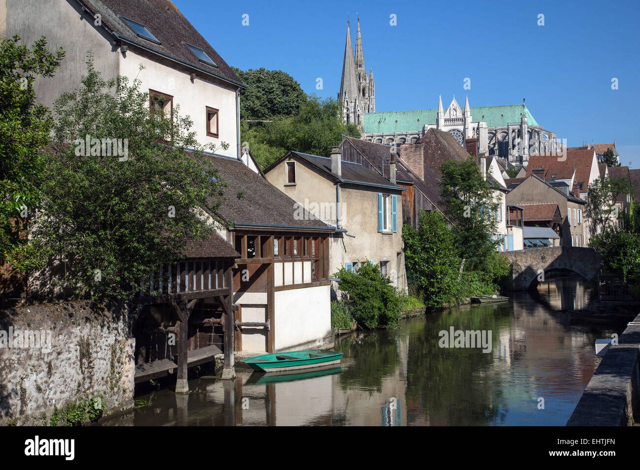 ILLUSTRATION OF CHARTRES, EURE-ET-LOIR (28), CENTRE, FRANC Stock Photo ...