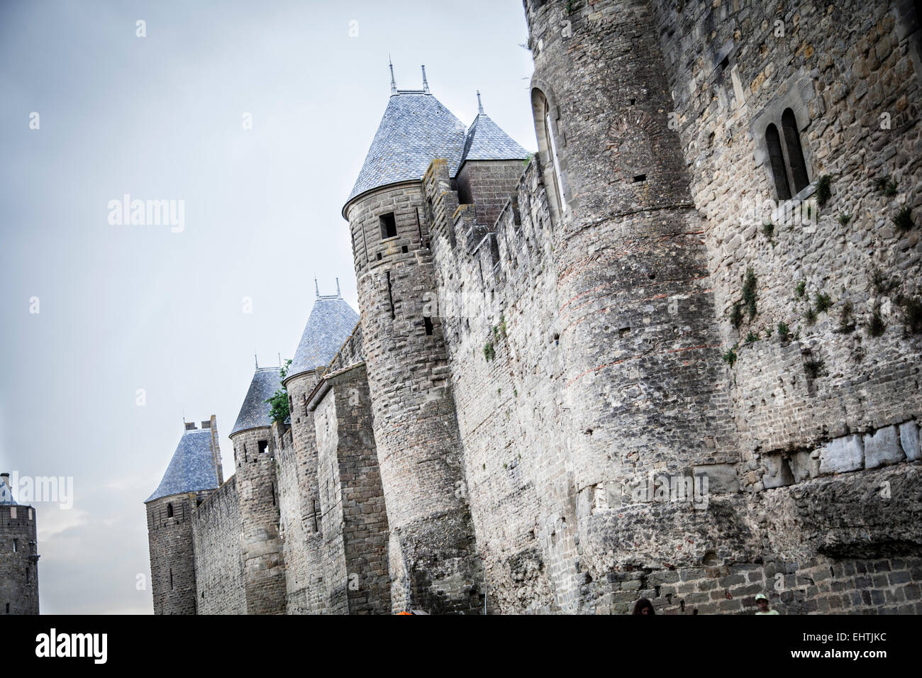 The medieval fortress and walled city of Carcassone Stock Photo - Alamy