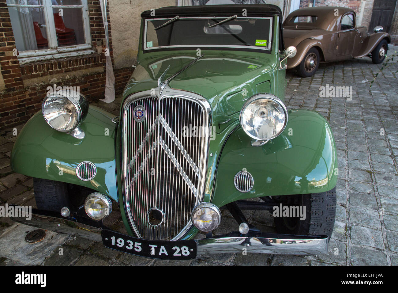 80 YEARS OF CITROEN'S FRONT-WHEEL DRIVE 'TRACTION AVANT', FRANCE Stock Photo