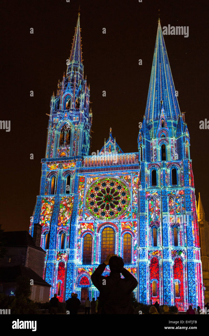 Chartres Light Chartres in lights festival hi-res stock photography and images - Alamy
