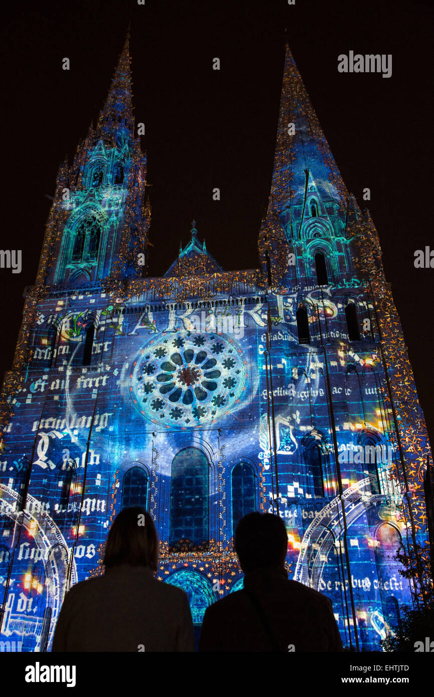 Chartres Light Chartres festival of light hi-res stock photography and images - Alamy