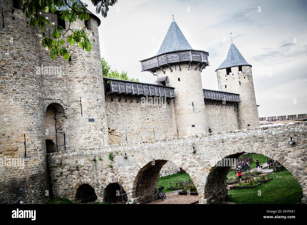 The medieval fortress and walled city of Carcassone Stock Photo - Alamy