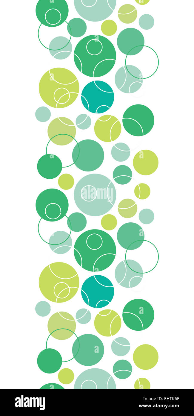 Abstract green circles seamless pattern background vertical border ...