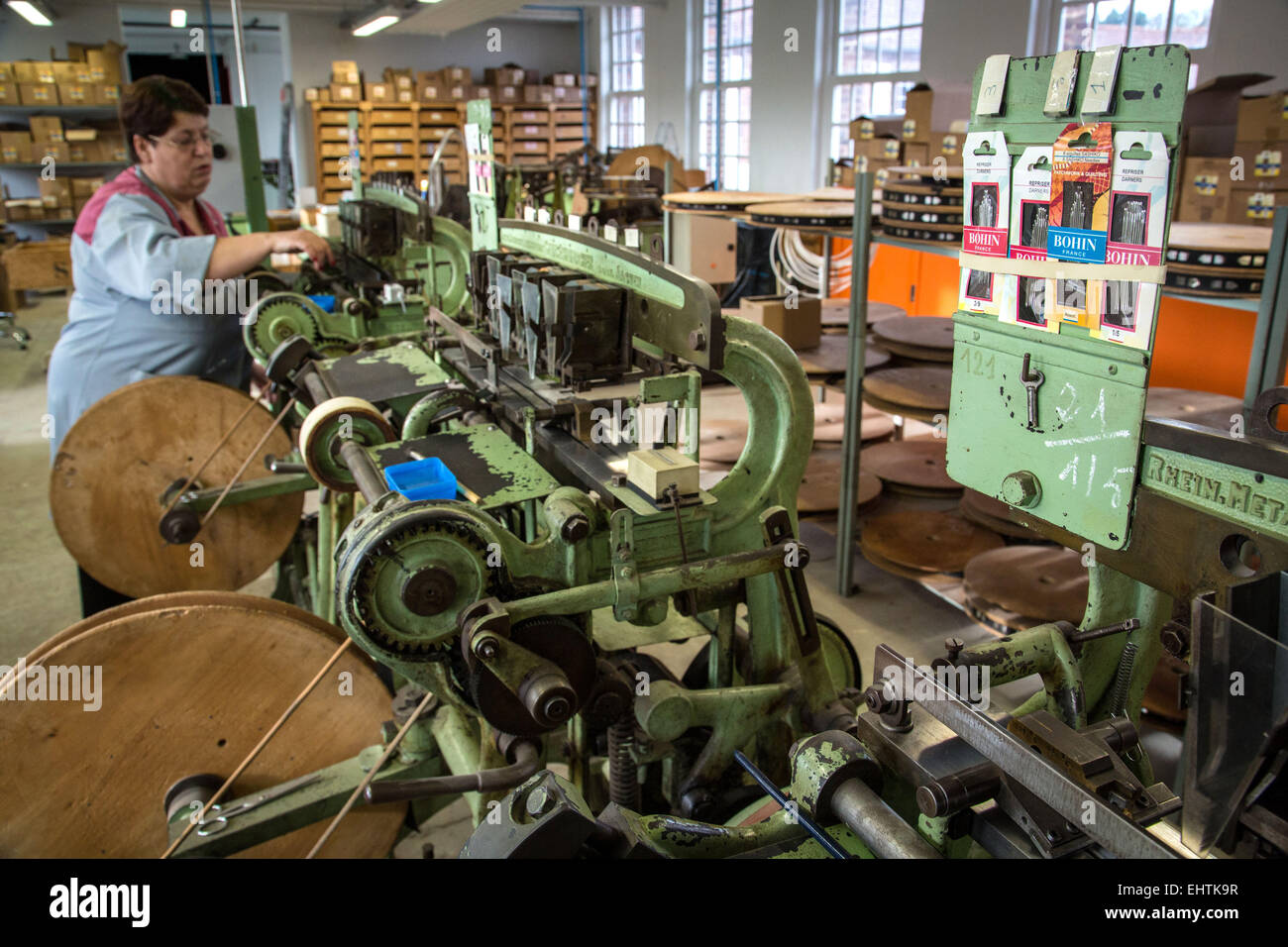 MANUFACTURE BOHIN, LIVING MUSEUM OF THE NEEDLE AND PIN, SAINT-SULPICE-SUR-RISLE, ORNE (61), FRANCE Stock Photo