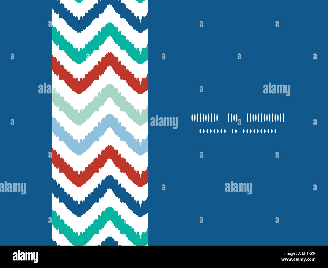 Colorful ikat chevron horizontal border seamless pattern background ...