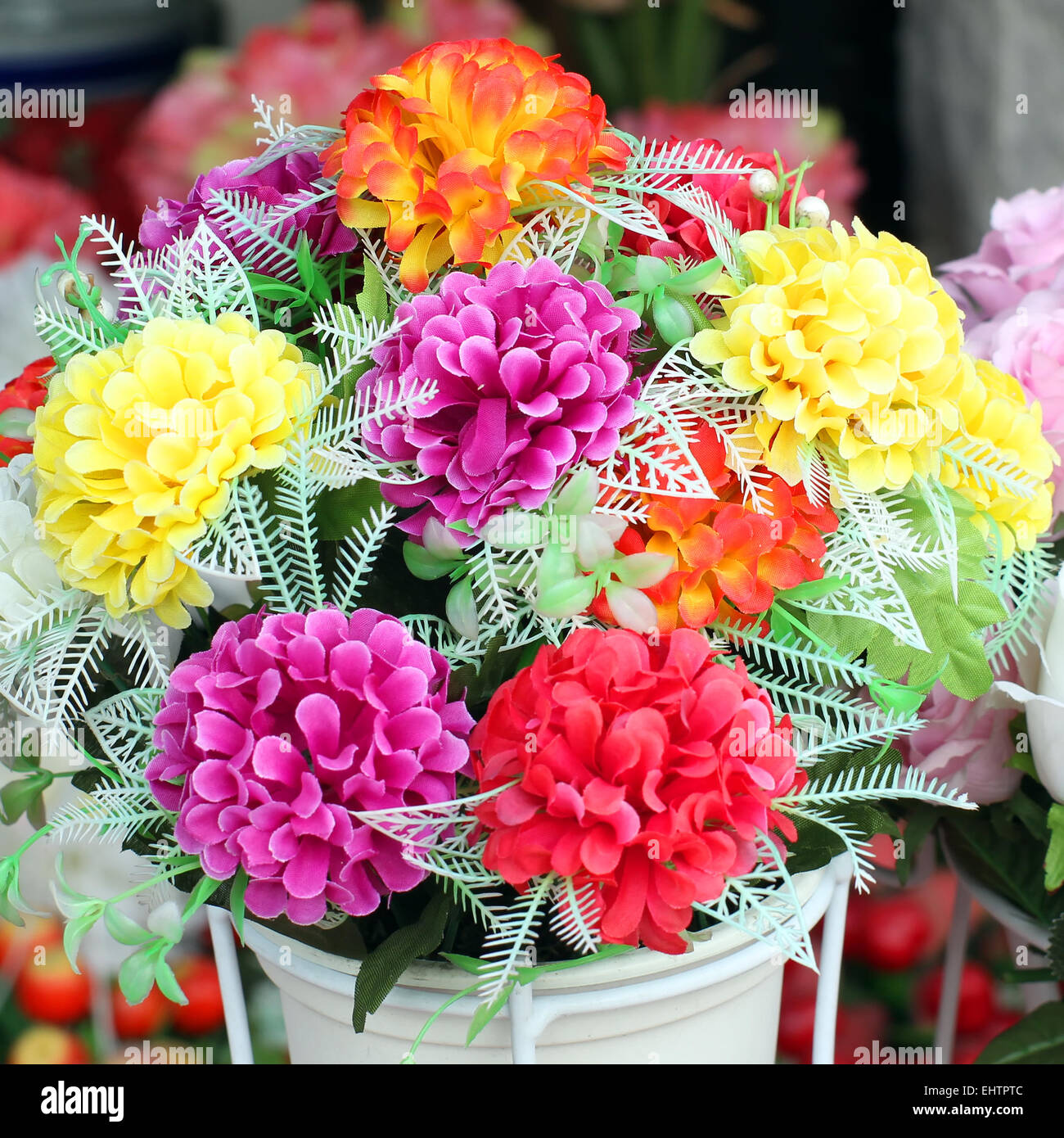 The beautiful decoration artificial flower Stock Photo