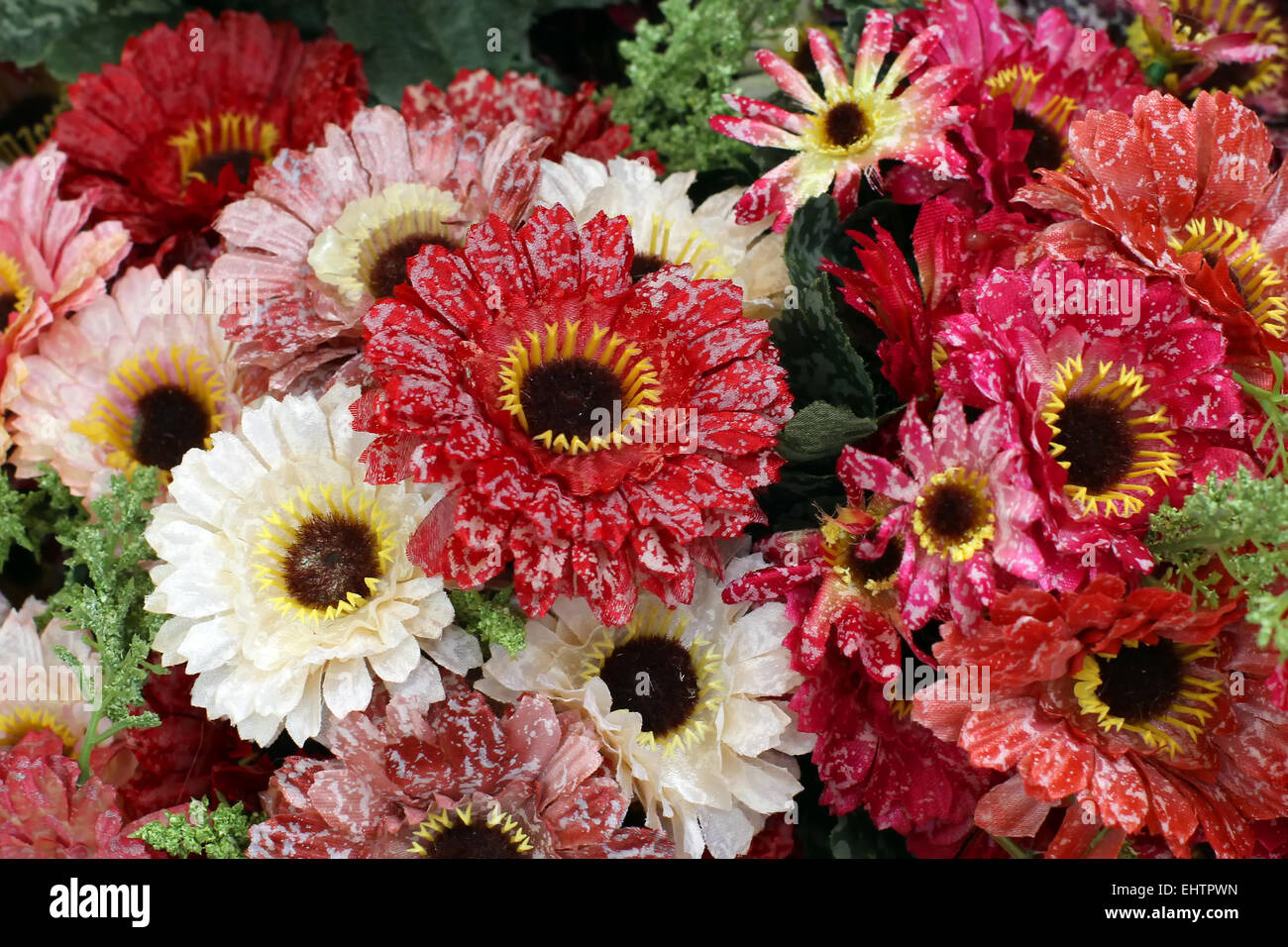 The beautiful decoration artificial flower Stock Photo