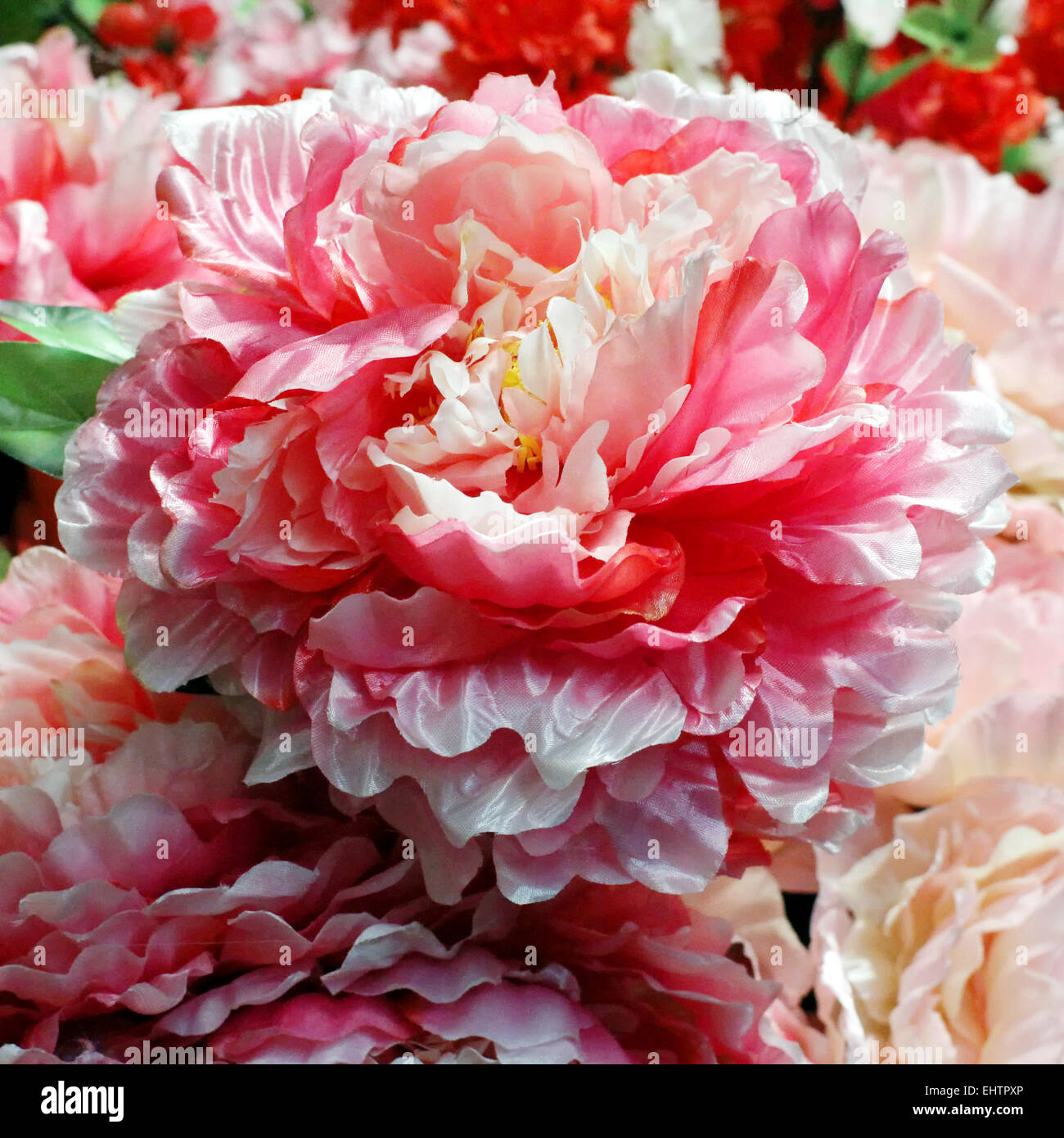 The beautiful decoration artificial flower Stock Photo