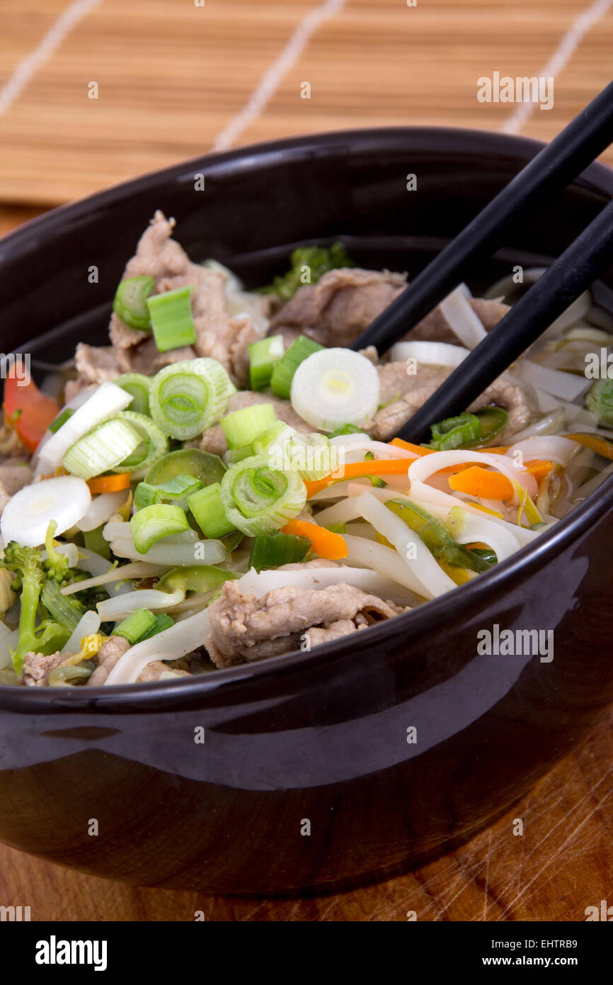 Vietnamese beef Pho soup bowl Stock Photo Alamy