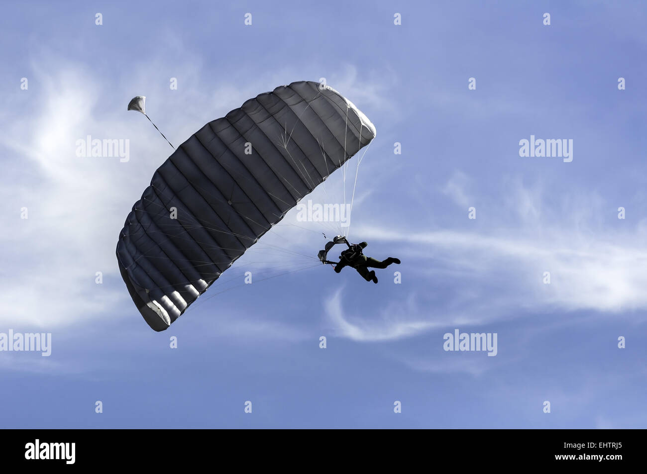 Parachute jumper. Stock Photo