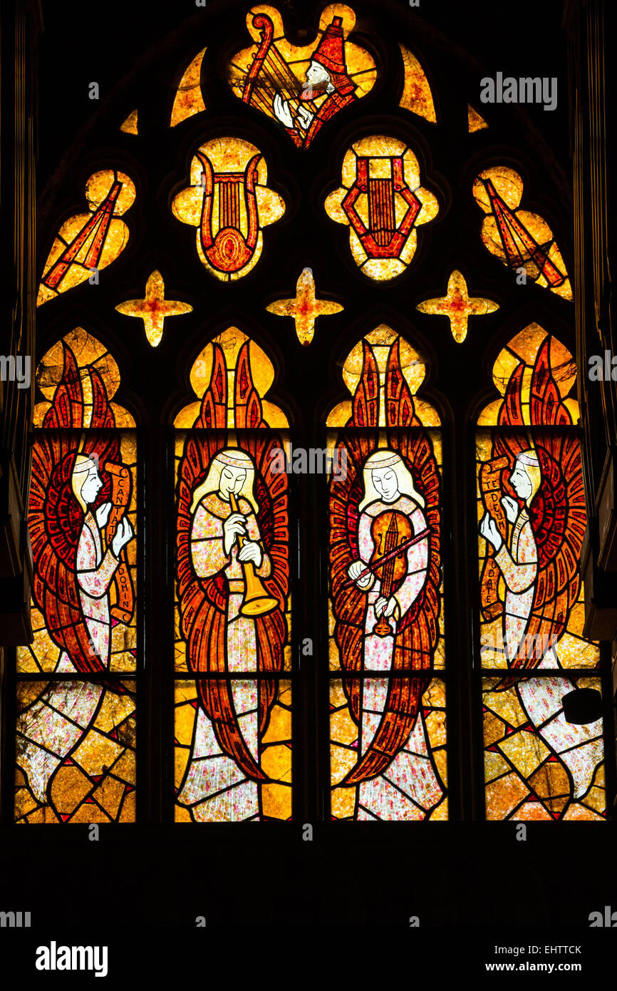 RELIGIOUS STAINED GLASS, FRANCOIS DECORCHEMONT, FRANCE Stock Photo Alamy