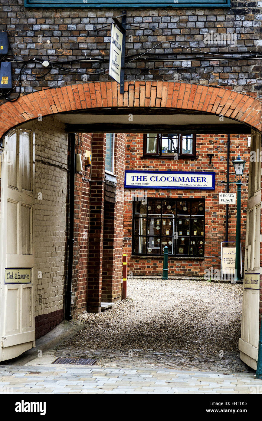 The Clockmakers Shop Hungerford UK Stock Photo Alamy