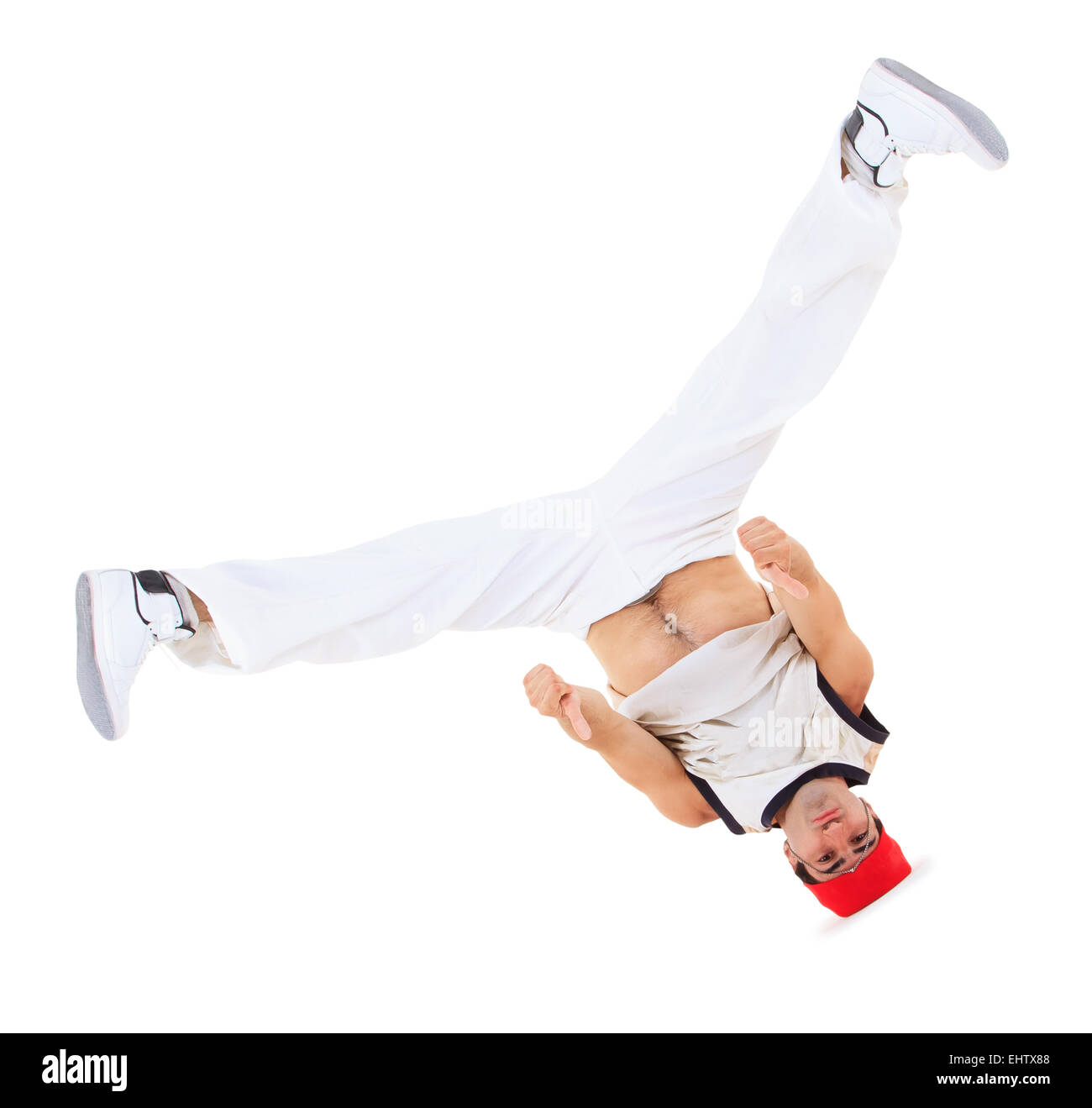 Teenager dancing breakdance ain action Stock Photo