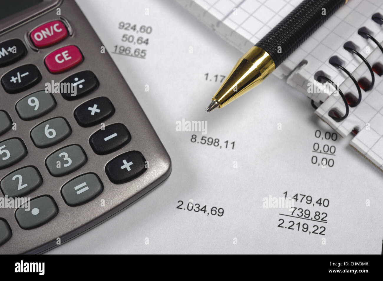 Finance Business Calculation Stock Photo Alamy