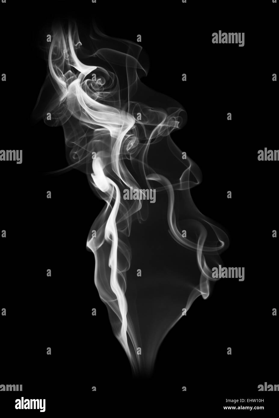 White abstract smoke isolated on black background Stock Photo - Alamy