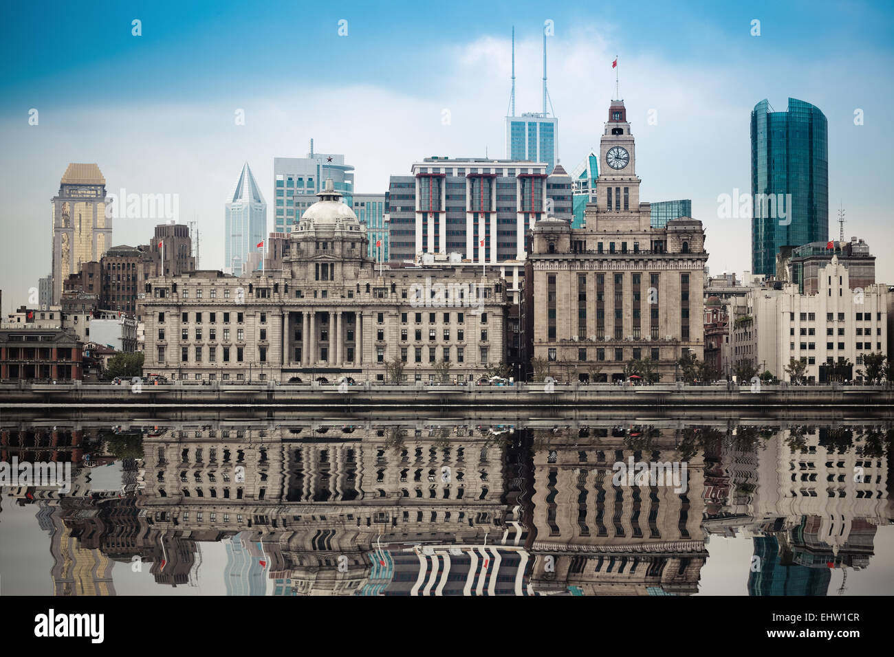 excellent historical buildings in shanghai bund Stock Photo