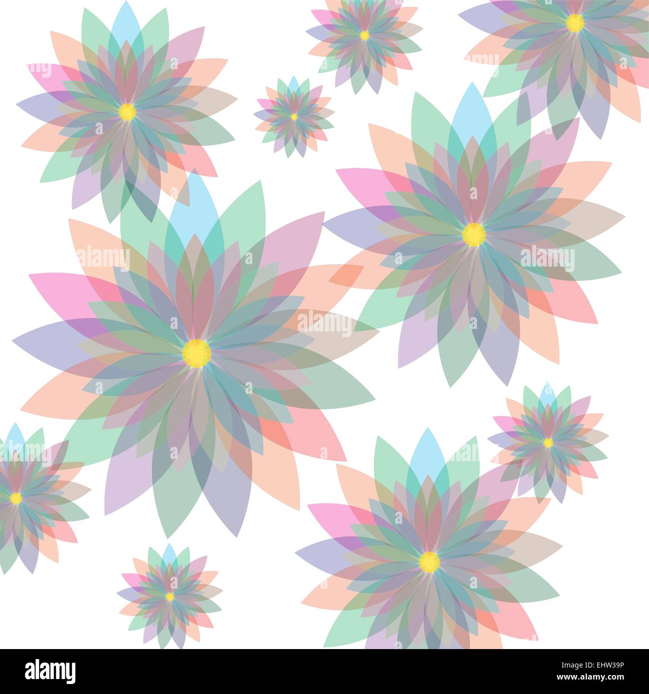 Seamless floral pastel pattern with colorful flowers Stock Vector Image ...